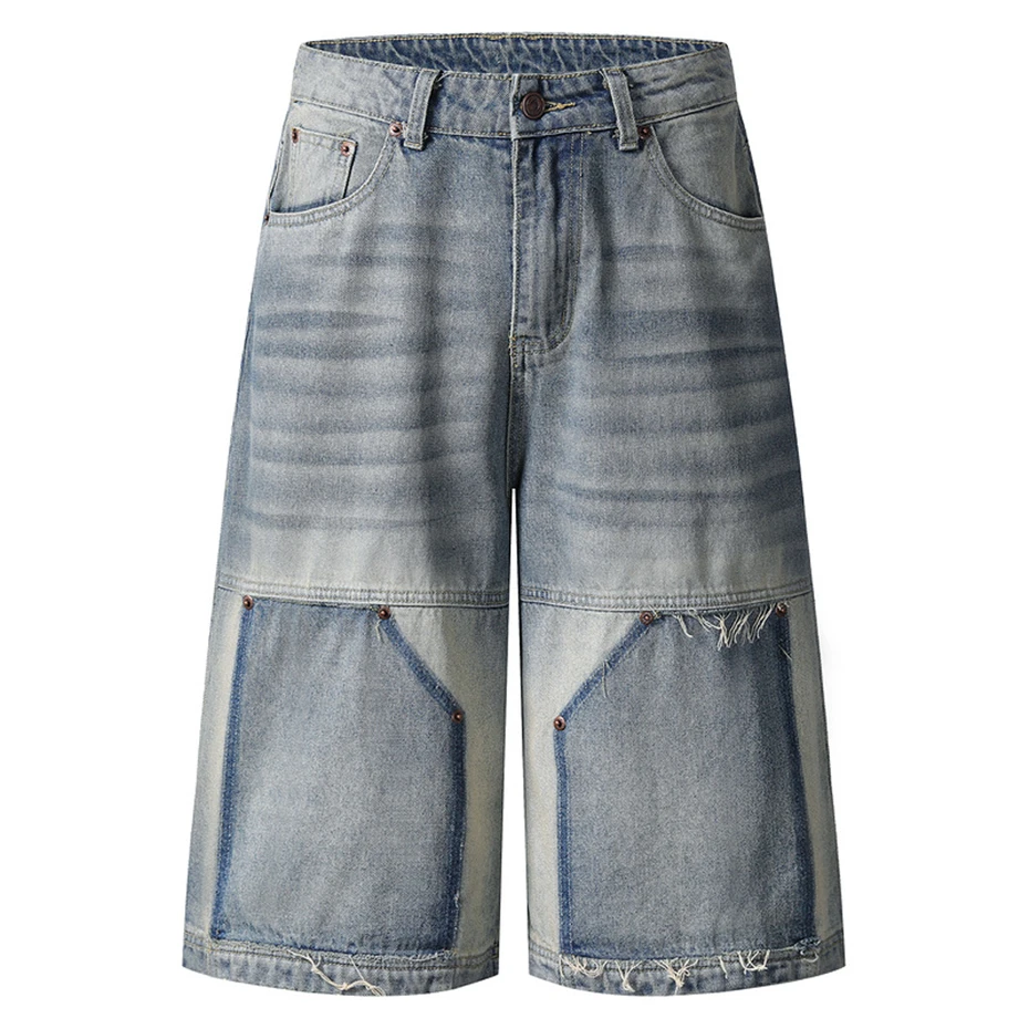 Raw Edge Denim Shorts Mens Streetwear Hip Hop Punk Jeans Short Men Harajuku Vintage Baggy Straight Calf Length Pants Male
Raw Edge Denim Shorts Mens Streetwear Hip Hop Punk Jeans Short Men Harajuku Vintage Baggy Straight Calf Length Pants Male