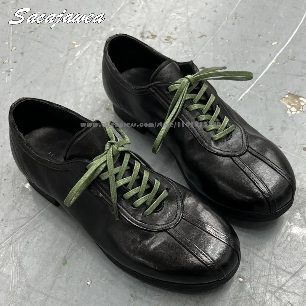 Cow Split Leather Front Lace Up Flat Sneakers Round Toe Platform Size 35-40 Casual Shoes Retro Matte All-Match Daily Shoes
Cow Split Leather Front Lace Up Flat Sneakers Round Toe Platform Size 35-40 Casual Shoes Retro Matte All-Match Daily Shoes