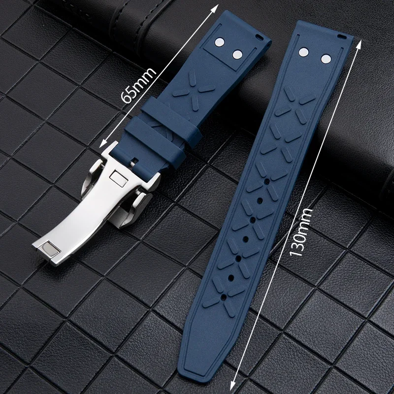 Soft Fluororubber FKM Rubber Watchband For IWC Strap Big Pilot Portofino TOP GUN Watch Band With Rivet
Soft Fluororubber FKM Rubber Watchband For IWC Strap Big Pilot Portofino TOP GUN Watch Band With Rivet