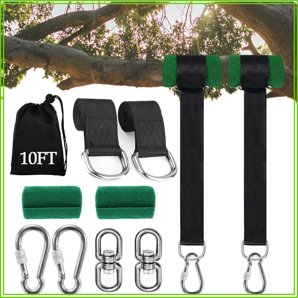 Extra Long Tree Swing Straps, 3FT/10FT/20FT/30FT, Holds 5000 lbs with Tree Protector, Heavy Duty Carabiner and Swivel, Perfect for Swings & Hammocks
Extra Long Tree Swing Straps, 3FT/10FT/20FT/30FT, Holds 5000 lbs with Tree Protector, Heavy Duty Carabiner and Swivel, Perfect for Swings & Hammocks