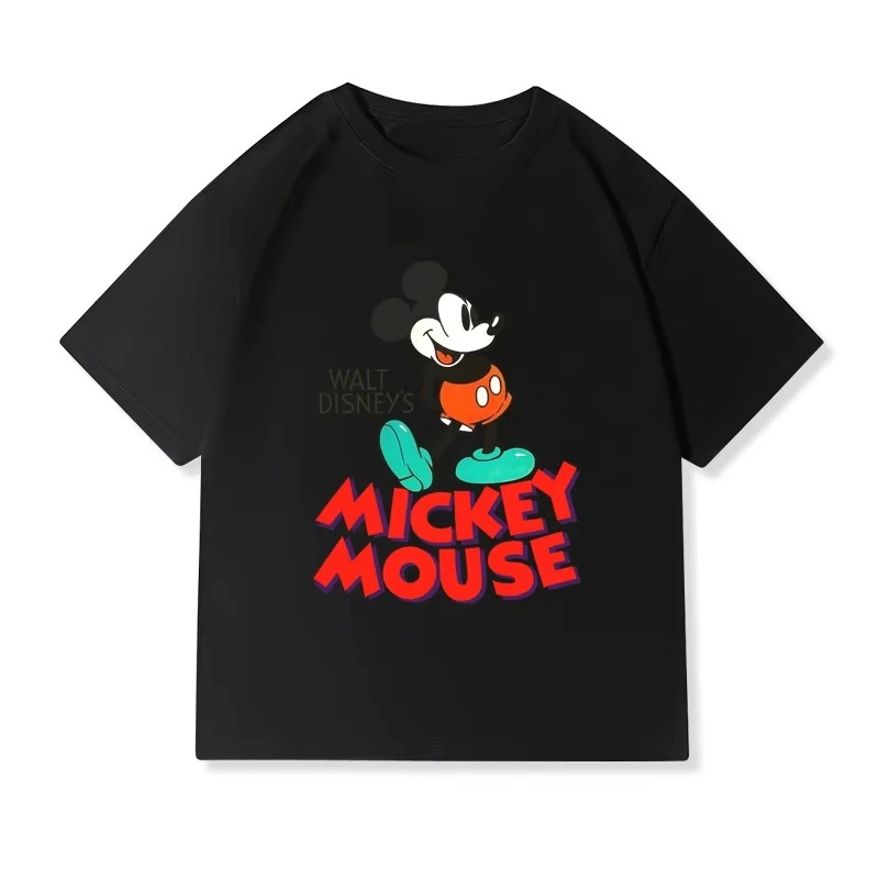 Детская футболка с короткими рукавами с изображением Микки Мауса, летняя хлопковая футболка унисекс в стиле Дисней, свободная стильная футболка для родителей и детей
Детская футболка с короткими рукавами с изображением Микки Мауса, летняя хлопковая футболка унисекс в стиле Дисней, свободная стильная футболка для родителей и детей