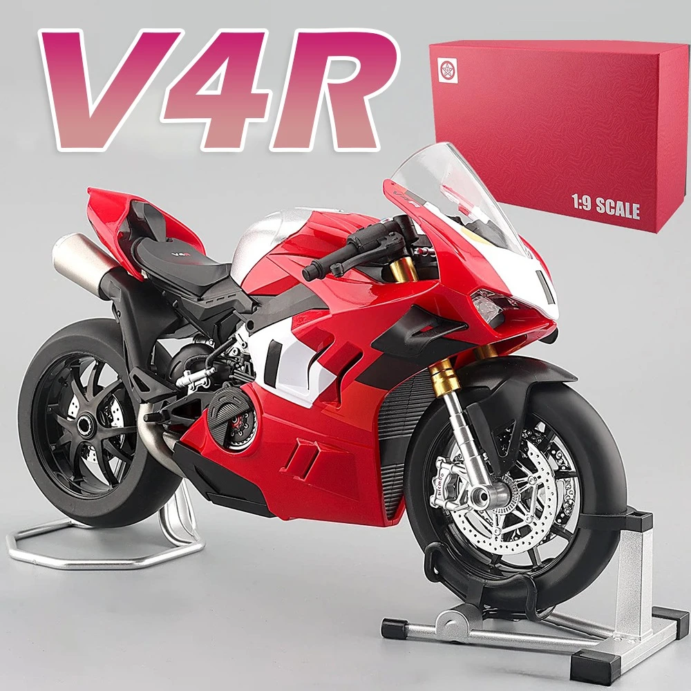 1:9 Scale V4R 1299 Motorcycles Toy Models Cars Alloy Diecast Rubber Tires Motorcycle Shock Absorption Motorbike Interactive Toys
1:9 Scale V4R 1299 Motorcycles Toy Models Cars Alloy Diecast Rubber Tires Motorcycle Shock Absorption Motorbike Interactive Toys