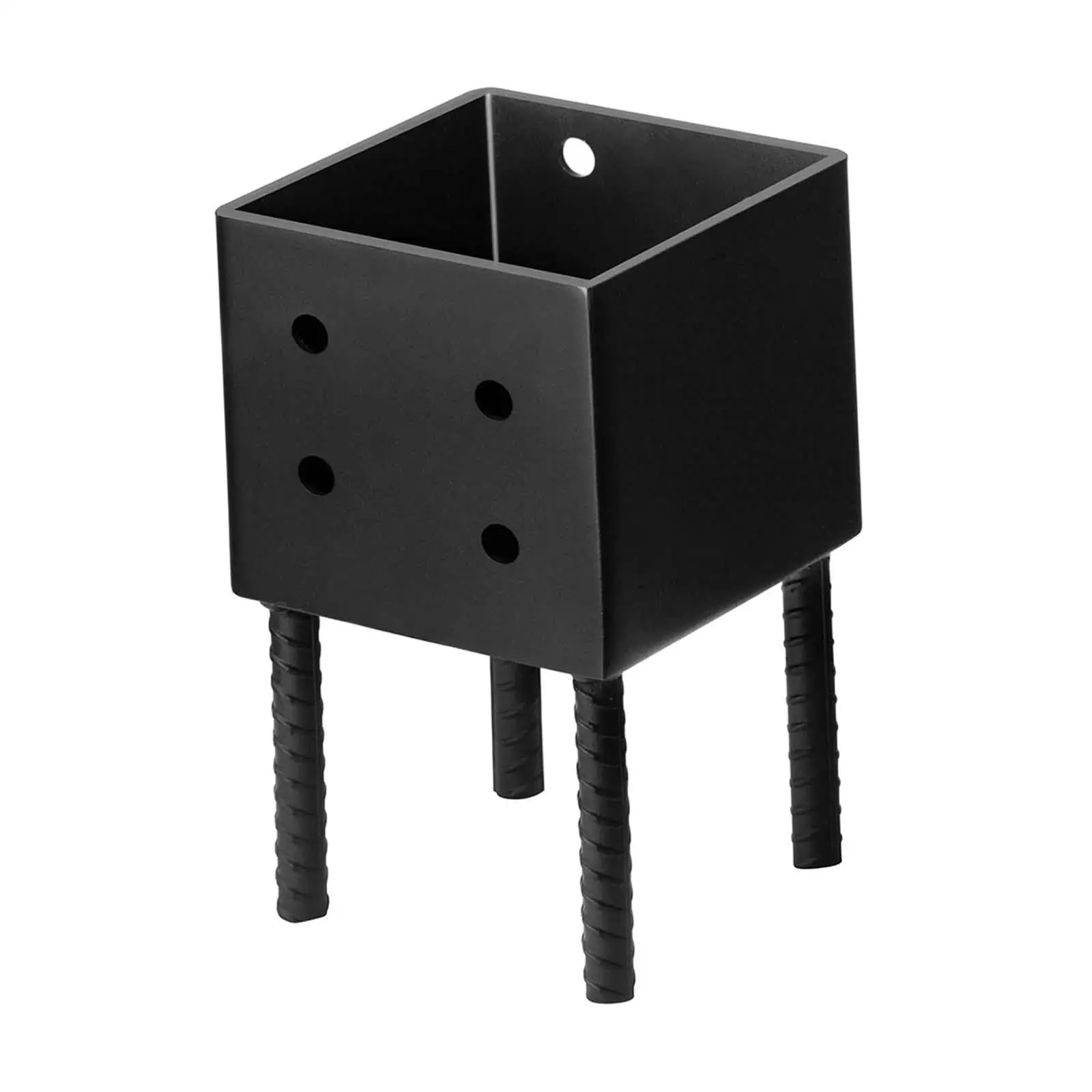 Black Metal Fence Post Base Bracket Anchor for Porch Railing and Outdoor Wood Fence Installation
Black Metal Fence Post Base Bracket Anchor for Porch Railing and Outdoor Wood Fence Installation