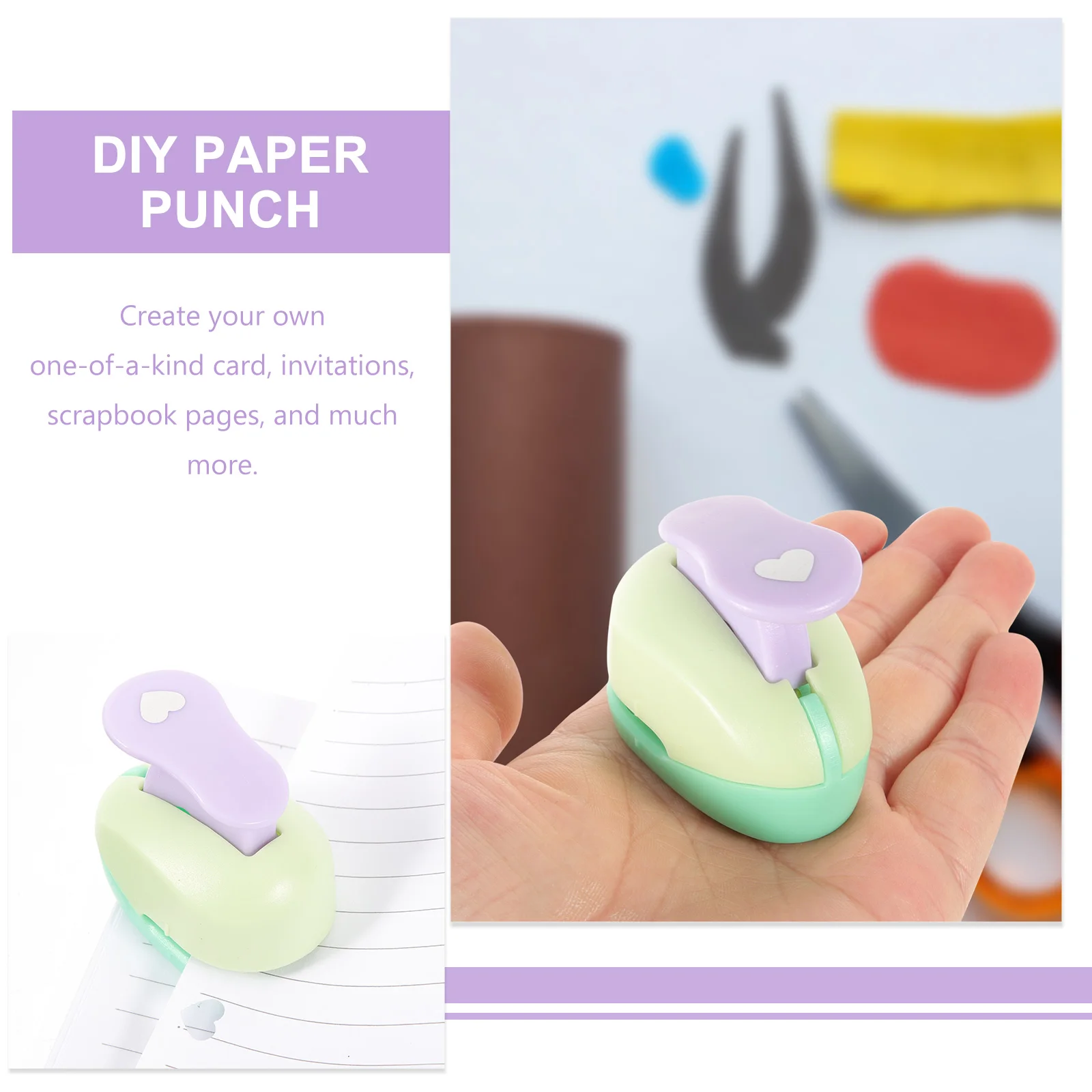 3pcs Sturdy Paper Punching Tool Scrapbooking Hole Puncher DIY Crafts Embossing Device Assorted Color for Card Making Gift Tags
3pcs Sturdy Paper Punching Tool Scrapbooking Hole Puncher DIY Crafts Embossing Device Assorted Color for Card Making Gift Tags