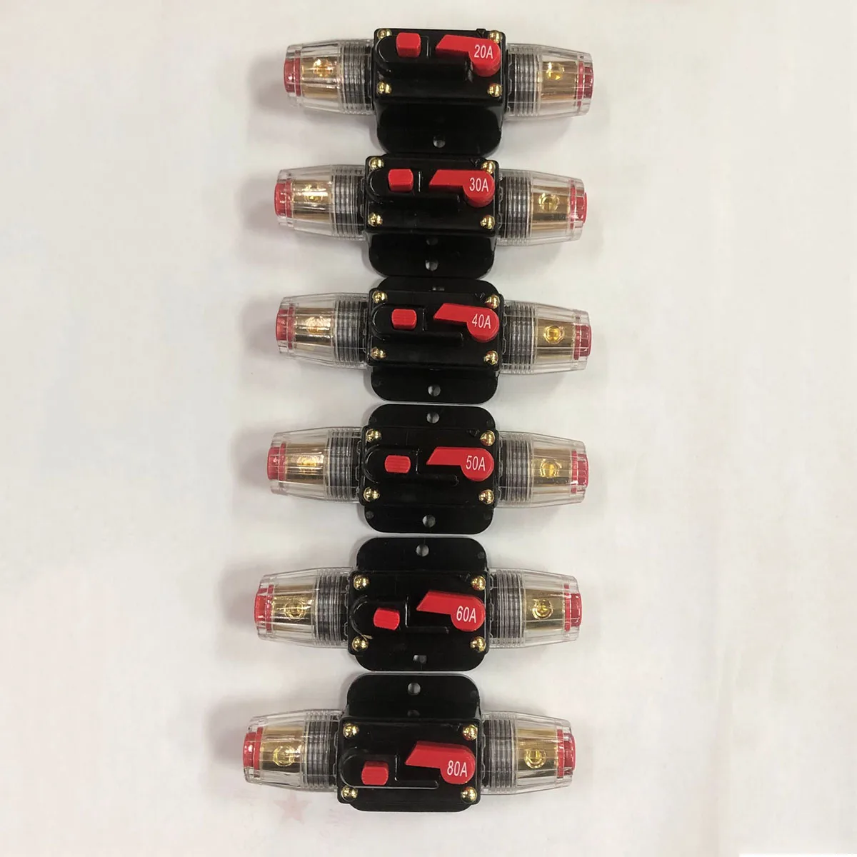 60A Auto Car Protection Stereo Fuse Holders Inline Circuit Breaker Reset Fuse Inverter for Car Audio System Protection Device
60A Auto Car Protection Stereo Fuse Holders Inline Circuit Breaker Reset Fuse Inverter for Car Audio System Protection Device