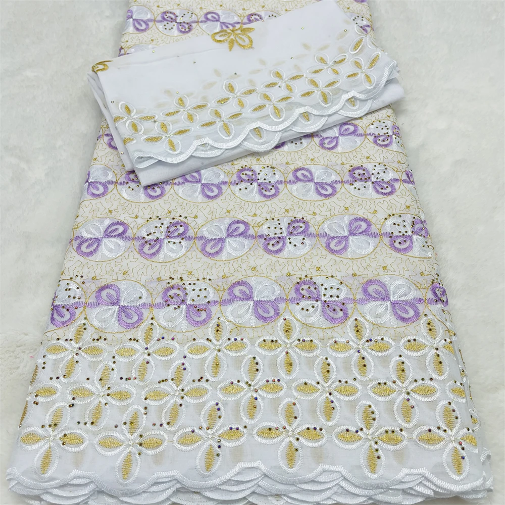 5 Yards With 2 Yards Scarf Africa stones Nigerian Swiss Voile Lace Fabric Embroidery Cotton Fabric Dubai Style For Party Wedding
5 Yards With 2 Yards Scarf Africa stones Nigerian Swiss Voile Lace Fabric Embroidery Cotton Fabric Dubai Style For Party Wedding
