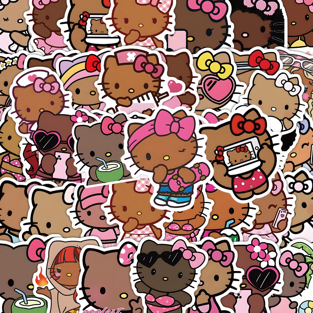 10/30/56pcs Cartoon Cute Black Skin Hello Kitty Stickers Sanrio Anime Decals Toy DIY Stationery Guitar Suitcase Kid Sticker Gift
10/30/56pcs Cartoon Cute Black Skin Hello Kitty Stickers Sanrio Anime Decals Toy DIY Stationery Guitar Suitcase Kid Sticker Gift