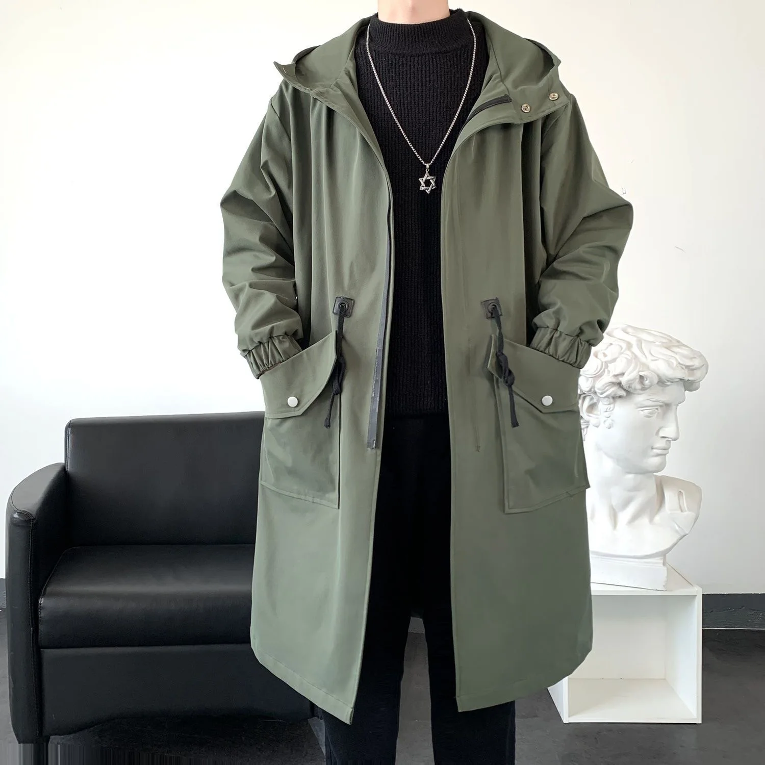 2024 Spring and Autumn New Fashion Trend Solid Color Long Sports Trench Coat Men's Casual Loose Comfortable Large Size Jacket
2024 Spring and Autumn New Fashion Trend Solid Color Long Sports Trench Coat Men's Casual Loose Comfortable Large Size Jacket