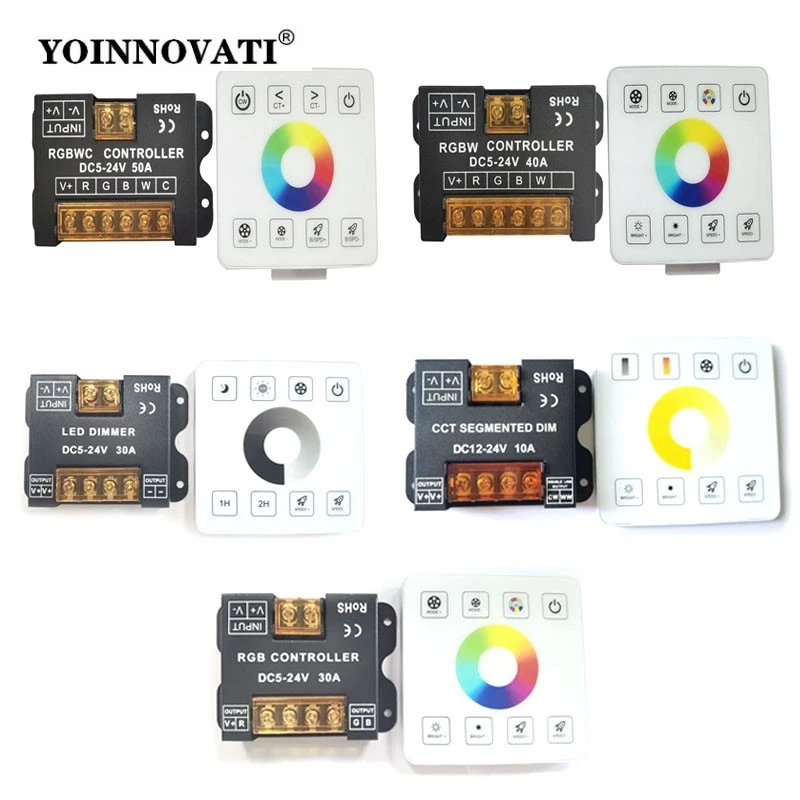 Single Color/CCT/RGB/RGBWW/RGBWC RGB+CCT LED Strip Controller 86-Type Touch Panel Remote Control Wireless RF Switch Dimmer 5-2
Single Color/CCT/RGB/RGBWW/RGBWC RGB+CCT LED Strip Controller 86-Type Touch Panel Remote Control Wireless RF Switch Dimmer 5-2