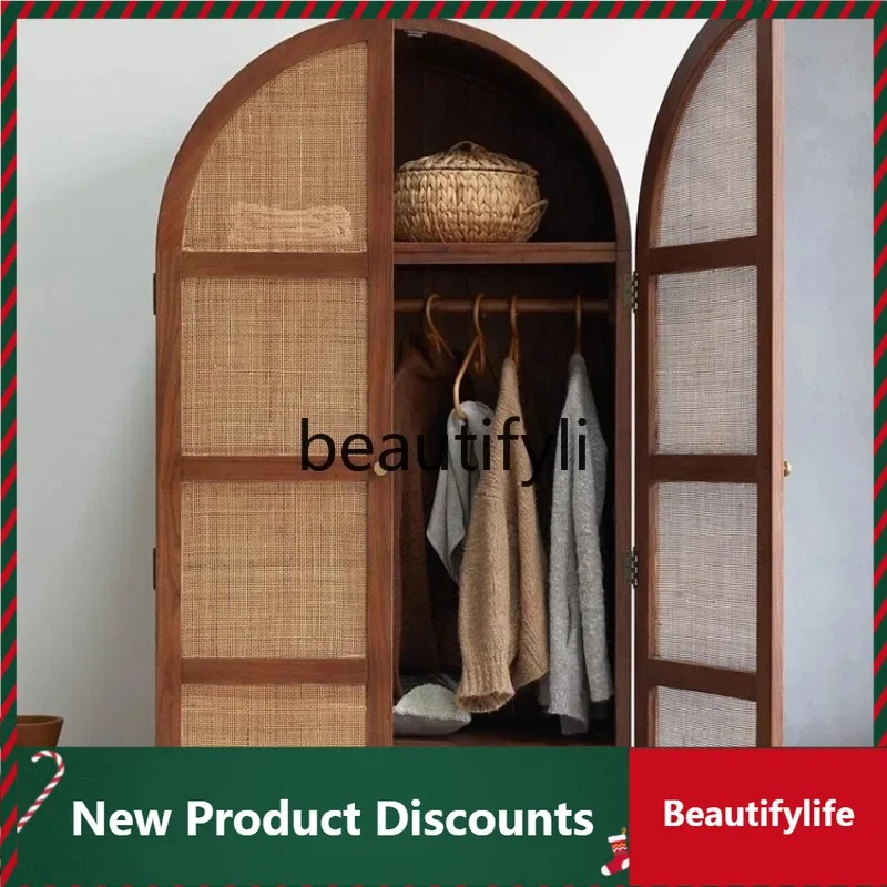 LTJapanese Style Solid Wood Wardrobe Bedroom Arched Dome Flat Door Storage Rattan Clothes Cabinet D80
LTJapanese Style Solid Wood Wardrobe Bedroom Arched Dome Flat Door Storage Rattan Clothes Cabinet D80
