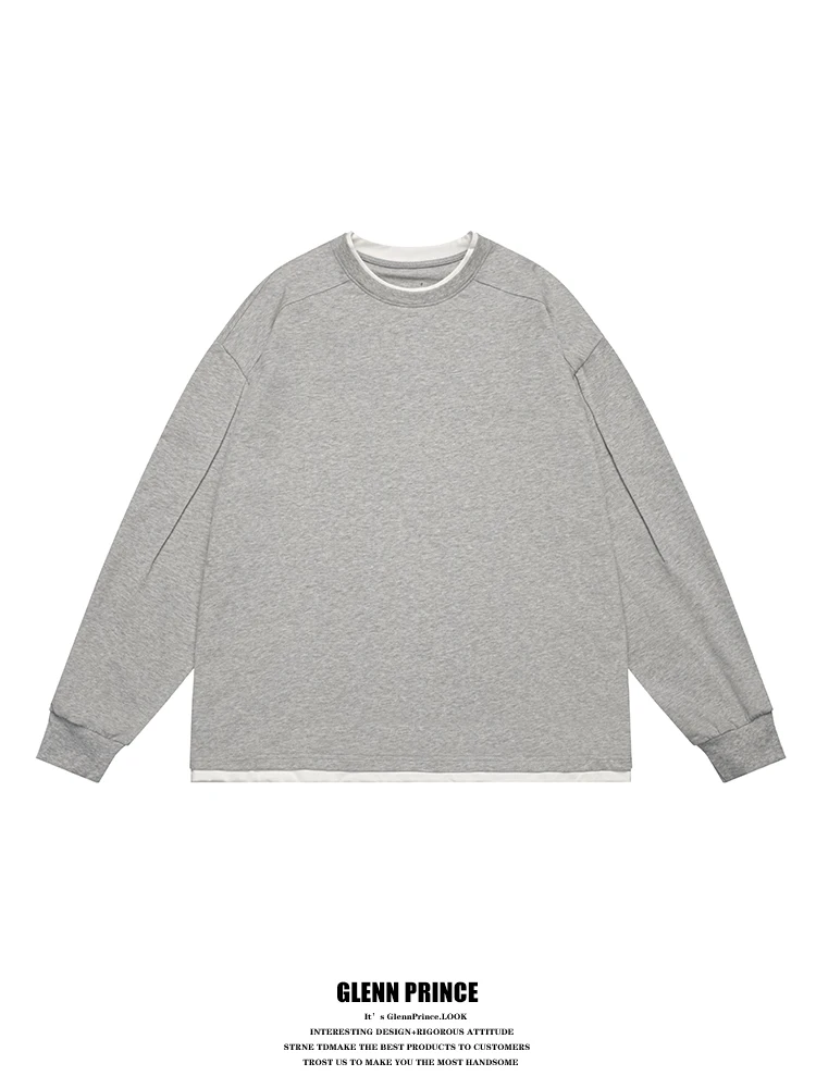 Мужской свитшот GPstudio с круглым вырезом, однотонный, с отворотами, весенняя новинка, универсальный многослойный топ, повседневный свободный крой, длинный рукав
Мужской свитшот GPstudio с круглым вырезом, однотонный, с отворотами, весенняя новинка, универсальный многослойный топ, повседневный свободный крой, длинный рукав