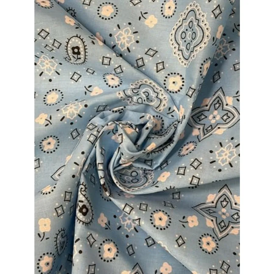 Sedona Designz Bandana Print Poly Cotton Fabric 58" Wide, Soft and Breathable Material Durable and Wrinkle-Resistant for Crafts
Sedona Designz Bandana Print Poly Cotton Fabric 58" Wide, Soft and Breathable Material Durable and Wrinkle-Resistant for Crafts