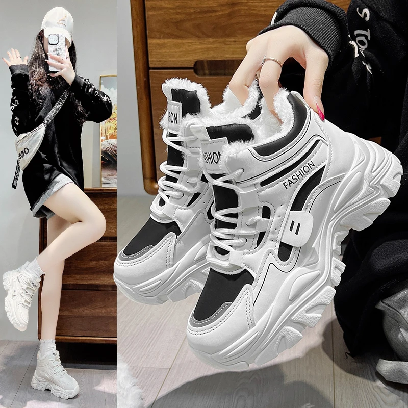 New Style Versatile Fashionable Pure Color plush Women's Casual Sports Shoes Road Running Shoes Dad Shoes zapatillas informales
New Style Versatile Fashionable Pure Color plush Women's Casual Sports Shoes Road Running Shoes Dad Shoes zapatillas informales