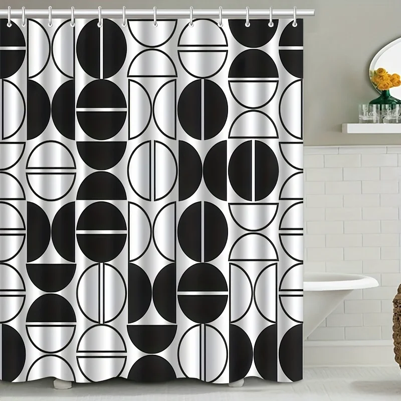 Waterproof Black White Geometric Pattern Shower Curtain Modern Bathroom Decor Chic Abstract Print Liner 180x180cm Large Bath Roo
Waterproof Black White Geometric Pattern Shower Curtain Modern Bathroom Decor Chic Abstract Print Liner 180x180cm Large Bath Roo