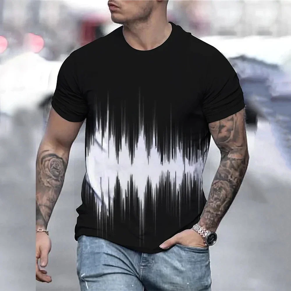 Men's Summer New Colored Black and White Stripe 3D Printing Men's T-shirt Fashion Extra Large Daily Casual Street Clothing Top
Men's Summer New Colored Black and White Stripe 3D Printing Men's T-shirt Fashion Extra Large Daily Casual Street Clothing Top