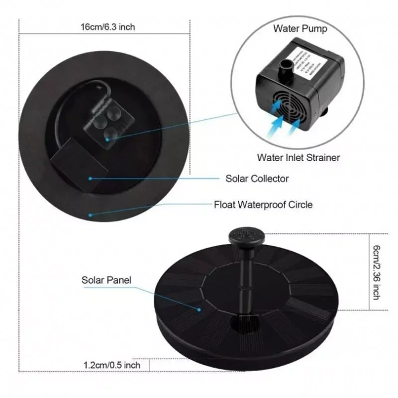 Outdoor Solar Floating Fountain Floating Solar Fountain Garden Water Fountain Pool Pond Decoration Solar Panel Powered Fountain
Outdoor Solar Floating Fountain Floating Solar Fountain Garden Water Fountain Pool Pond Decoration Solar Panel Powered Fountain