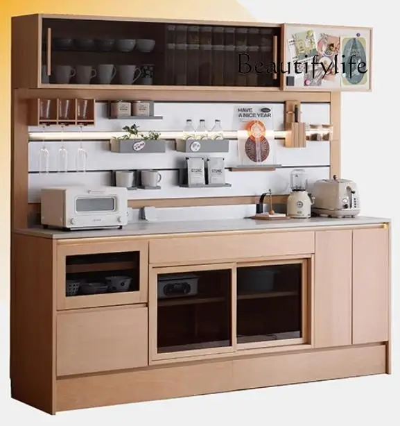 N Dining side cabinet integrated against the wall High cabinet Solid wood rock slab Cream wind Small apartment storage locker
N Dining side cabinet integrated against the wall High cabinet Solid wood rock slab Cream wind Small apartment storage locker