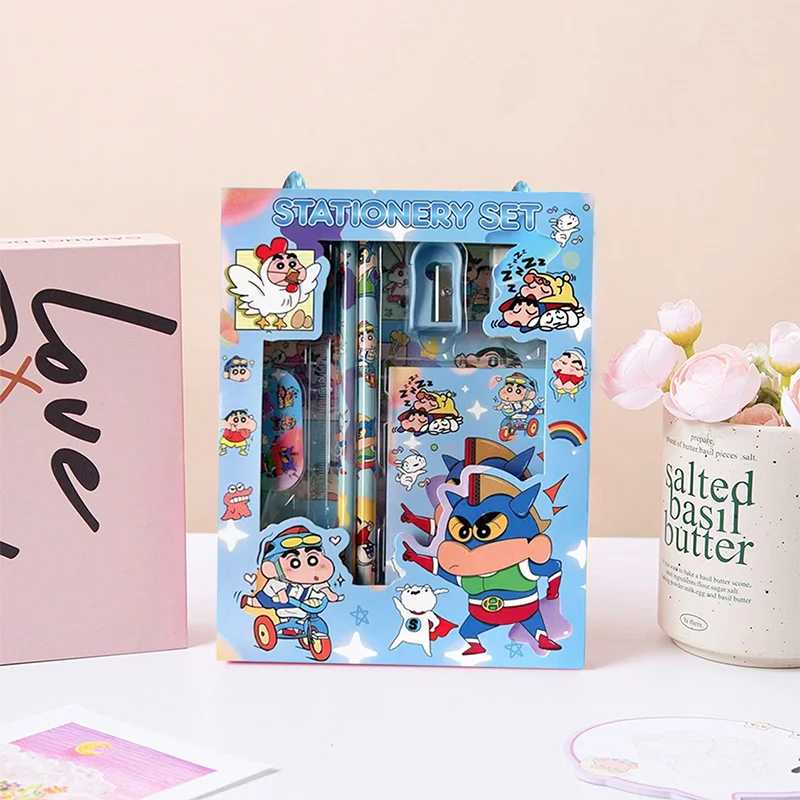 Cartoon Crayon Shin-chan Stationery Set Gift Box Pencil Eraser Stationery Box kawaii School Supplies Stationery Gifts
Cartoon Crayon Shin-chan Stationery Set Gift Box Pencil Eraser Stationery Box kawaii School Supplies Stationery Gifts