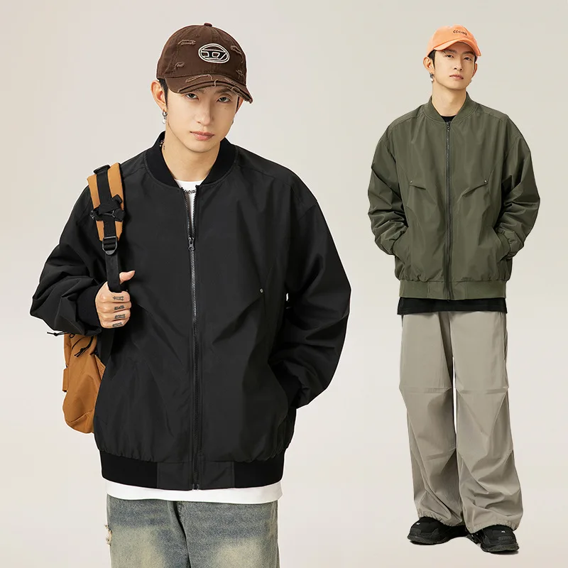 Structure Pleated Design Waterproof Baseball Collar Jacket Men's and Women's New Autumn American Pilot Coat Men Jacket
Structure Pleated Design Waterproof Baseball Collar Jacket Men's and Women's New Autumn American Pilot Coat Men Jacket