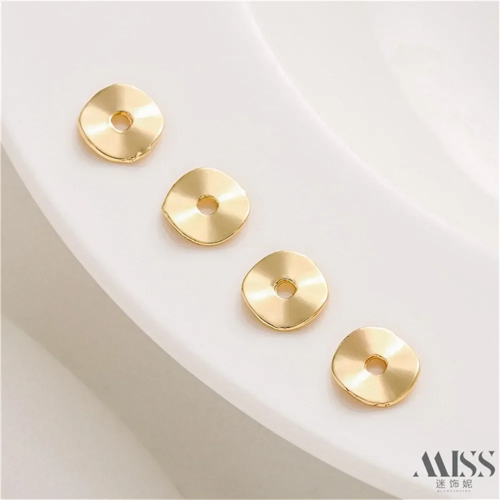 14K Gold-wrapped Color-preserving Glossy Wavy Disc Spacer Bead Diy Handmade Gasket Bracelet Necklace Jewelry Accessories
14K Gold-wrapped Color-preserving Glossy Wavy Disc Spacer Bead Diy Handmade Gasket Bracelet Necklace Jewelry Accessories