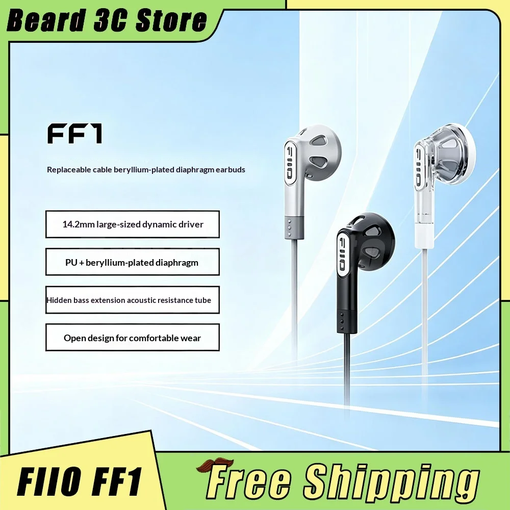 Fiio Ff1 Hifi Beryllium-Plated Diaphragm Cable Changeable Flat-Head Earplugs In-Ear High Sound Quality Dynamic Earphones 3.5mm
Fiio Ff1 Hifi Beryllium-Plated Diaphragm Cable Changeable Flat-Head Earplugs In-Ear High Sound Quality Dynamic Earphones 3.5mm