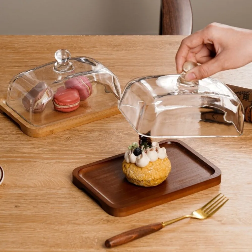 With Glass Cover Dessert Plate Light Luxury Dustproof Appetizer Plates Show Rack Rectangular Durable Butter Plates Afternoon Tea
With Glass Cover Dessert Plate Light Luxury Dustproof Appetizer Plates Show Rack Rectangular Durable Butter Plates Afternoon Tea