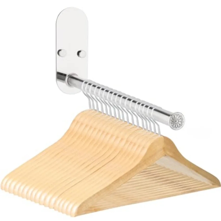 Stainless Steel Clothes Hanger Storage Rack, Wall Mounted Clothes Hanger Organizer, Clothes Bar-Hanger Holder Hooks, Laundry Ro
Stainless Steel Clothes Hanger Storage Rack, Wall Mounted Clothes Hanger Organizer, Clothes Bar-Hanger Holder Hooks, Laundry Ro