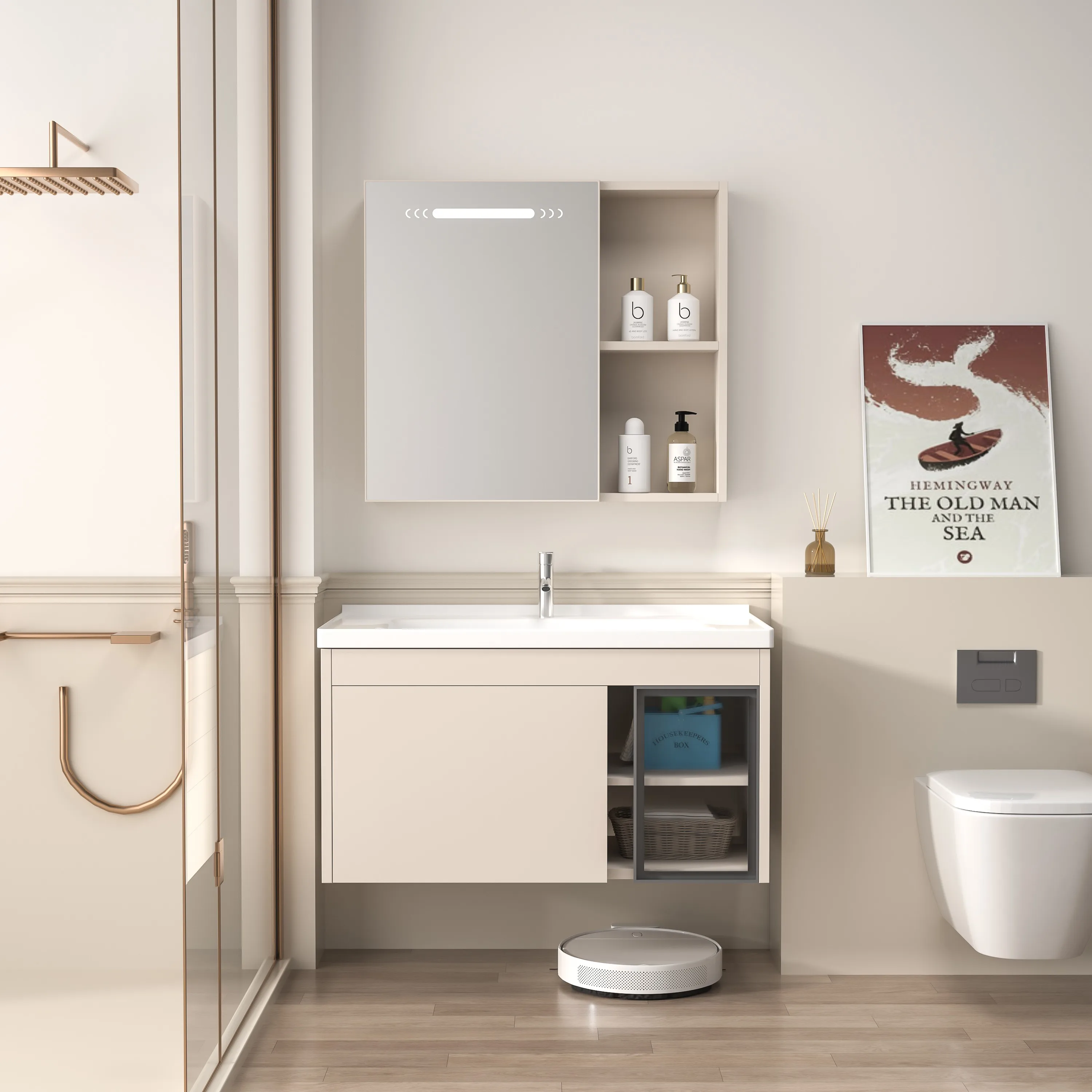 ¥#Modern Stainless Steel Wall Hung Bathroom Cabinet Water-Proof with Sink for Hotels PVC Bathroom Washbasin with Mirror
¥#Modern Stainless Steel Wall Hung Bathroom Cabinet Water-Proof with Sink for Hotels PVC Bathroom Washbasin with Mirror