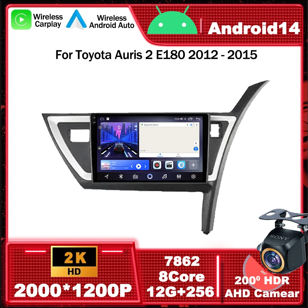 Android 14 Car Radio Multimedia Video Player Navigation GPS For Toyota Auris 2 E180 2012 - 2015 Right hand Carplay Auto 4G BT
Android 14 Car Radio Multimedia Video Player Navigation GPS For Toyota Auris 2 E180 2012 - 2015 Right hand Carplay Auto 4G BT