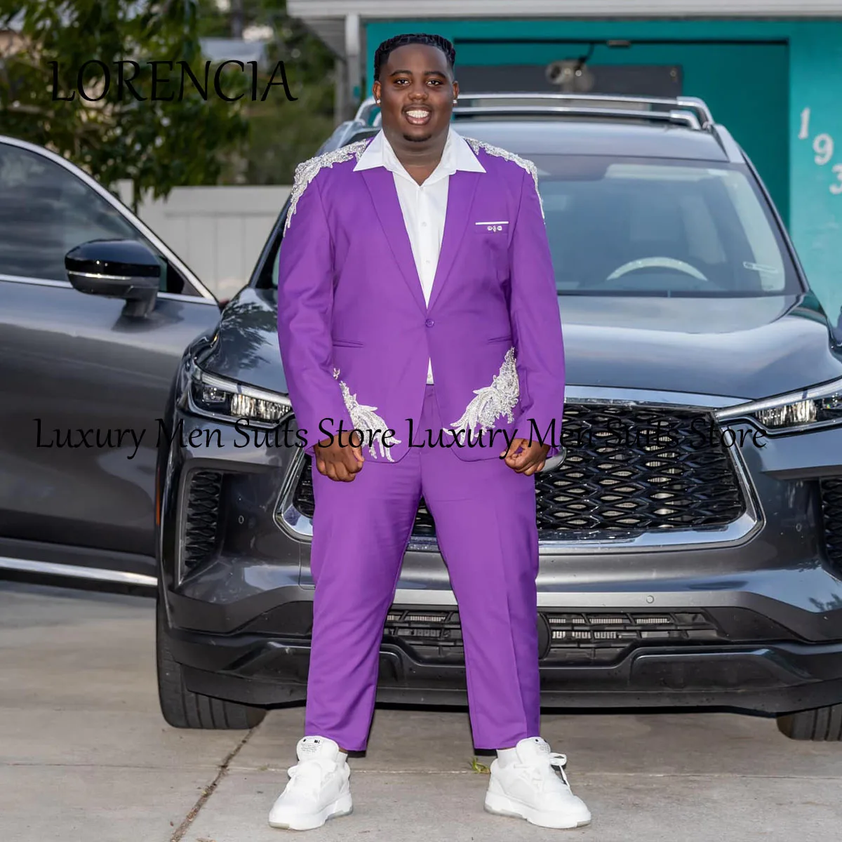 Customized Beaded Crystals Men Suits 2 Pieces Sets Groom Wedding Tuxedos With Male Prom Blazers Slim Terno Masculino Completo
Customized Beaded Crystals Men Suits 2 Pieces Sets Groom Wedding Tuxedos With Male Prom Blazers Slim Terno Masculino Completo