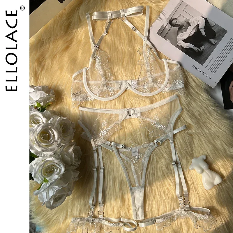 Ellolace Sensual Romantic Lingeries Transparent Lace Embroidery Hot Girl Underwear See Through Lace Set Half Cup Push Up Outfit
Ellolace Sensual Romantic Lingeries Transparent Lace Embroidery Hot Girl Underwear See Through Lace Set Half Cup Push Up Outfit