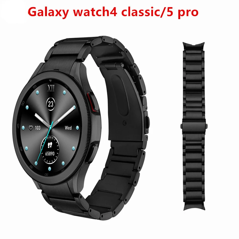 Браслет uhgbsd для Samsung Watch 5, классический браслет с тремя бусинами, из титанового сплава, с плоской пряжкой
Браслет uhgbsd для Samsung Watch 5, классический браслет с тремя бусинами, из титанового сплава, с плоской пряжкой