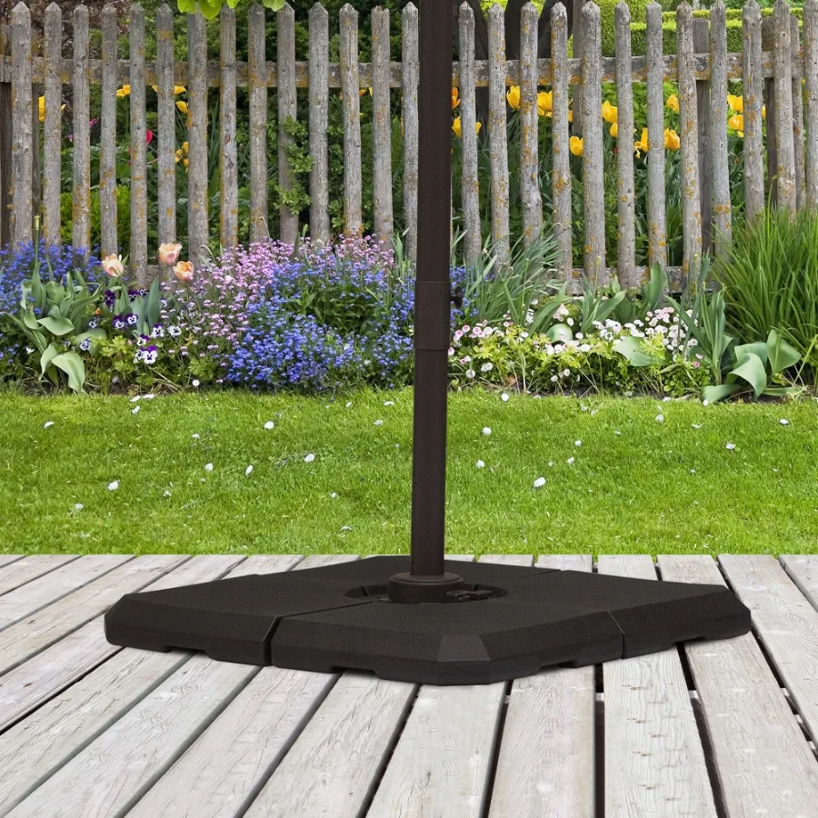 4Piece Heavy Duty Cantilever Offset Umbrella Stand Base Weight 264 lb. Capacity Easy to Fill with Water or Sand
4Piece Heavy Duty Cantilever Offset Umbrella Stand Base Weight 264 lb. Capacity Easy to Fill with Water or Sand