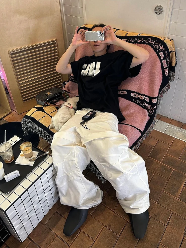 American Sle ort Sve T-irt Letter Print Breathable Loose Fit Cotton Youth Faion Summer Top for Men And Women
American Sle ort Sve T-irt Letter Print Breathable Loose Fit Cotton Youth Faion Summer Top for Men And Women