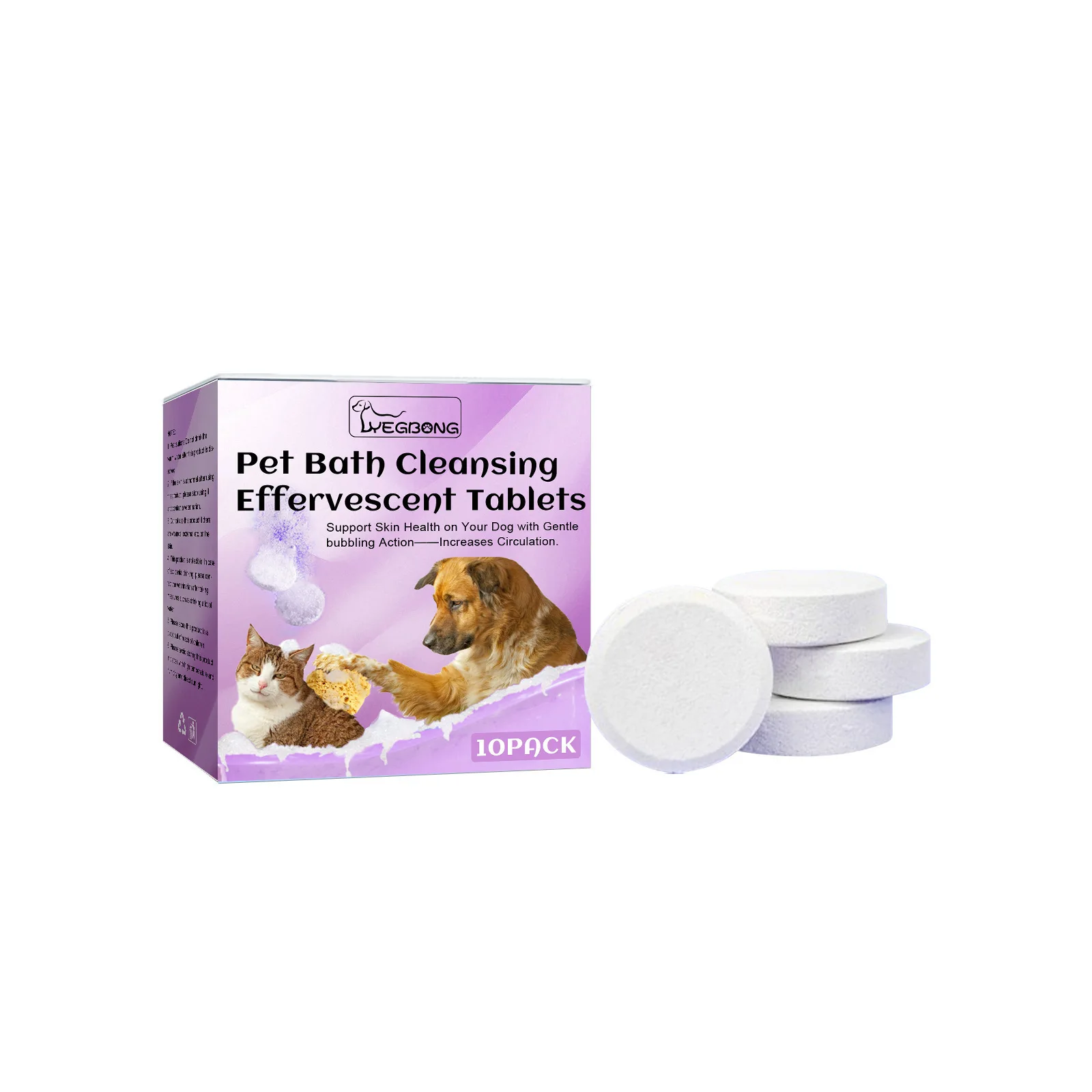Yegbong Pet Bath Cleaning Effervescent Tablets For Cats And Dogs SPA Cleaning, Odor Removal, Fragrance Retention, Smooth Hair
Yegbong Pet Bath Cleaning Effervescent Tablets For Cats And Dogs SPA Cleaning, Odor Removal, Fragrance Retention, Smooth Hair