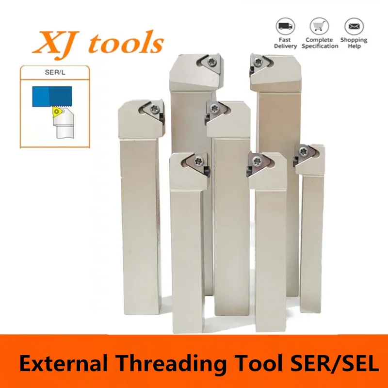 High-Quality External Threading Turning Tool SER1616H16 SER2020K16 SER2525M16 SER SEL Lathe Cutter Holder Carbide Inserts 16ER
High-Quality External Threading Turning Tool SER1616H16 SER2020K16 SER2525M16 SER SEL Lathe Cutter Holder Carbide Inserts 16ER
