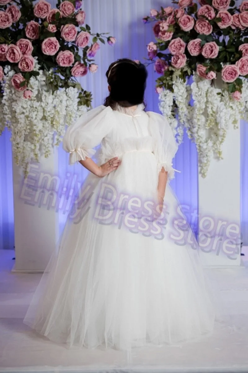Customized Bridesmaid Flower Girl Dress For Wedding Ivory Pleated Tulle Puffy Kids Birthday Party Ball First Communion Gowns
Customized Bridesmaid Flower Girl Dress For Wedding Ivory Pleated Tulle Puffy Kids Birthday Party Ball First Communion Gowns