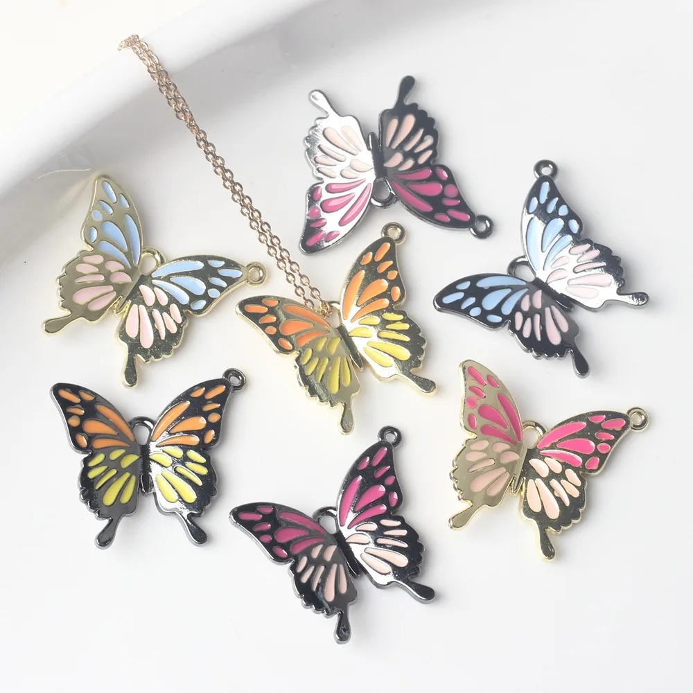 10Pcs/pack Simple Alloy Drip Oil Spray Painted Butterfly Pendant DIY Bracelets Necklaces Jewelry Accessories
10Pcs/pack Simple Alloy Drip Oil Spray Painted Butterfly Pendant DIY Bracelets Necklaces Jewelry Accessories