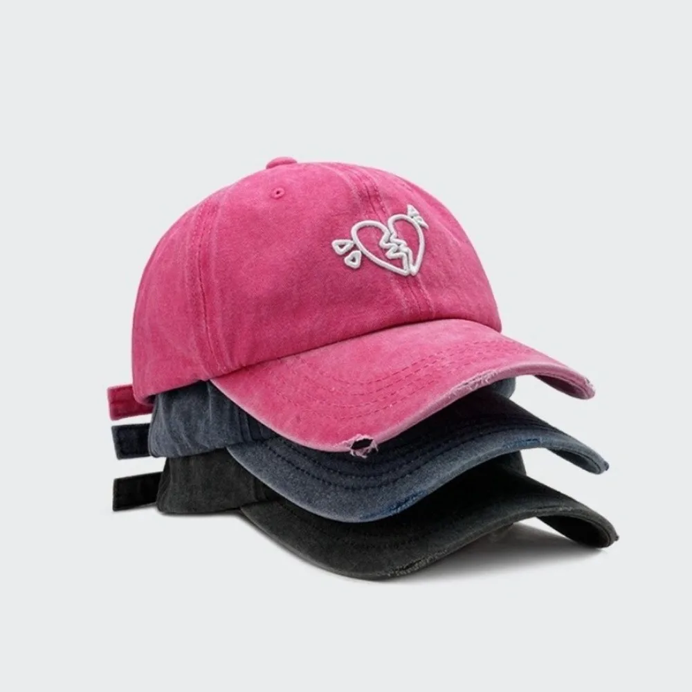 Cotton Love Heart Baseball Cap Sunscreen Hip-hop Embroidered Sun Hat Adjustable Casual Washed Cotton Peaked Hat Streetwear
Cotton Love Heart Baseball Cap Sunscreen Hip-hop Embroidered Sun Hat Adjustable Casual Washed Cotton Peaked Hat Streetwear