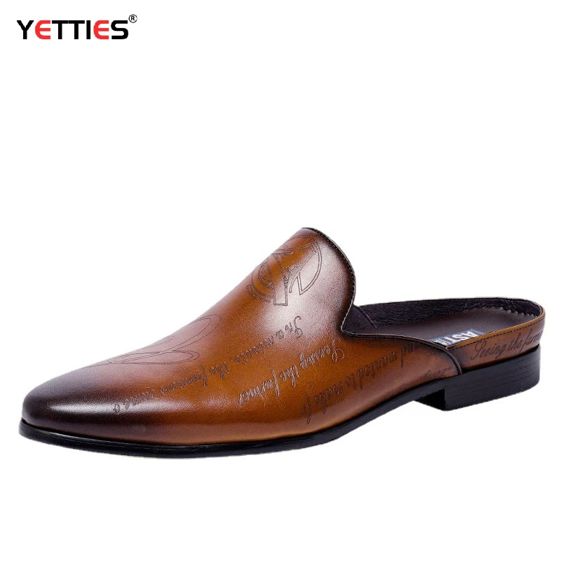 Men's Business Casual Genuine Leather Mules | Top Grain Cowhide Slip-On Shoes | Trendy Closed-Toe Half Slippers for Young Men
Men's Business Casual Genuine Leather Mules | Top Grain Cowhide Slip-On Shoes | Trendy Closed-Toe Half Slippers for Young Men