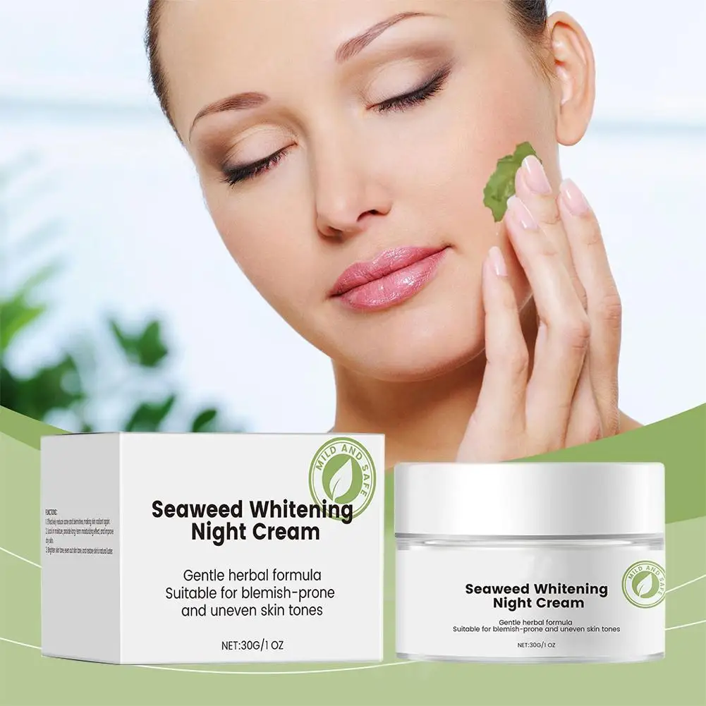 30G Night Revitalizing Cream Seaweed Whitening Brightening Skin Firming Anti-dryness Whitening Line Care Thin Mask Moisturi U6L8
30G Night Revitalizing Cream Seaweed Whitening Brightening Skin Firming Anti-dryness Whitening Line Care Thin Mask Moisturi U6L8