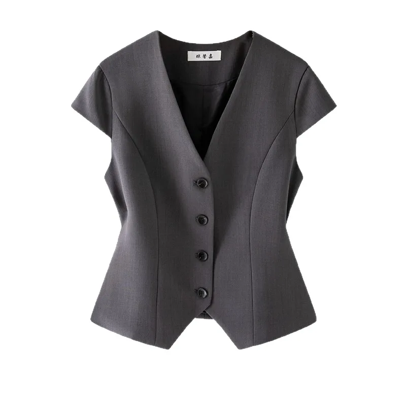 Elegant Short Women's Vest Jacket Autumn New Style Slimming Personality Old Money Style Fashionable Polyester Material
Elegant Short Women's Vest Jacket Autumn New Style Slimming Personality Old Money Style Fashionable Polyester Material