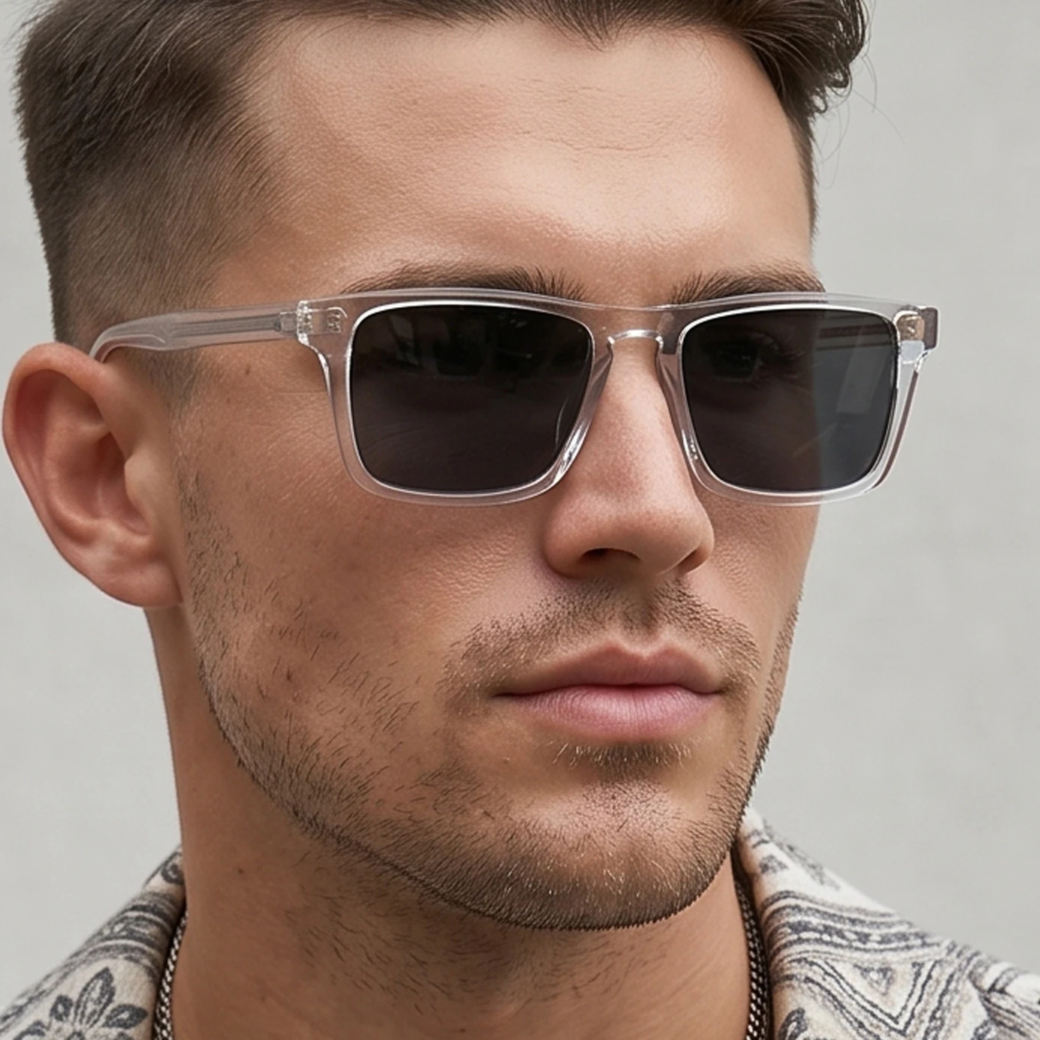 Vintage Square Transparent Handmade Acetate UV400 Protection Sunglasses for Men Trending Crystal Light Color Outdoor Shades
Vintage Square Transparent Handmade Acetate UV400 Protection Sunglasses for Men Trending Crystal Light Color Outdoor Shades