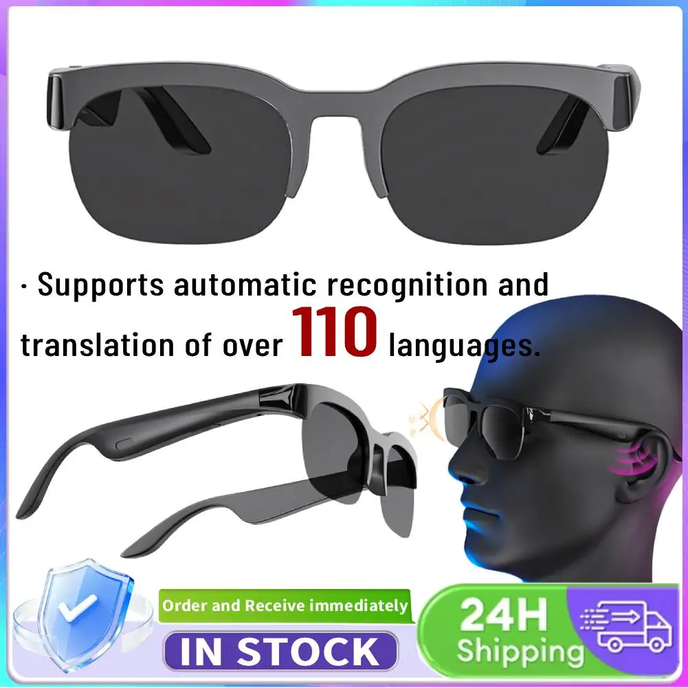 Smart Glasses W/ AI Translator Hands-Free Music & Calls Audio Glasses UV Protection Outdoor Sports Headphones for Men Women Gift
Smart Glasses W/ AI Translator Hands-Free Music & Calls Audio Glasses UV Protection Outdoor Sports Headphones for Men Women Gift