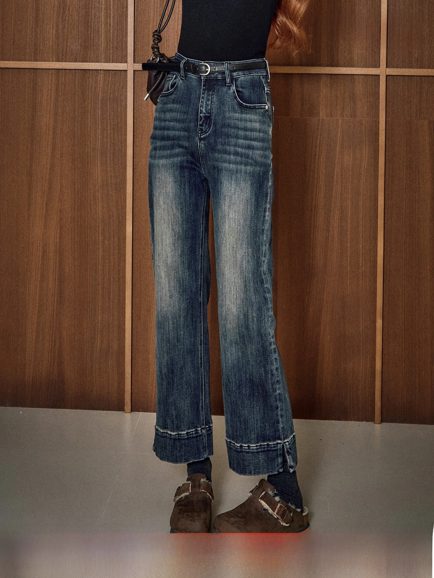KUHNMARVIN Vintage Washed Midnight Blue Women's Jeans Straight Leg Casual Slimming Trousers Autumn Winter New Arrival
KUHNMARVIN Vintage Washed Midnight Blue Women's Jeans Straight Leg Casual Slimming Trousers Autumn Winter New Arrival