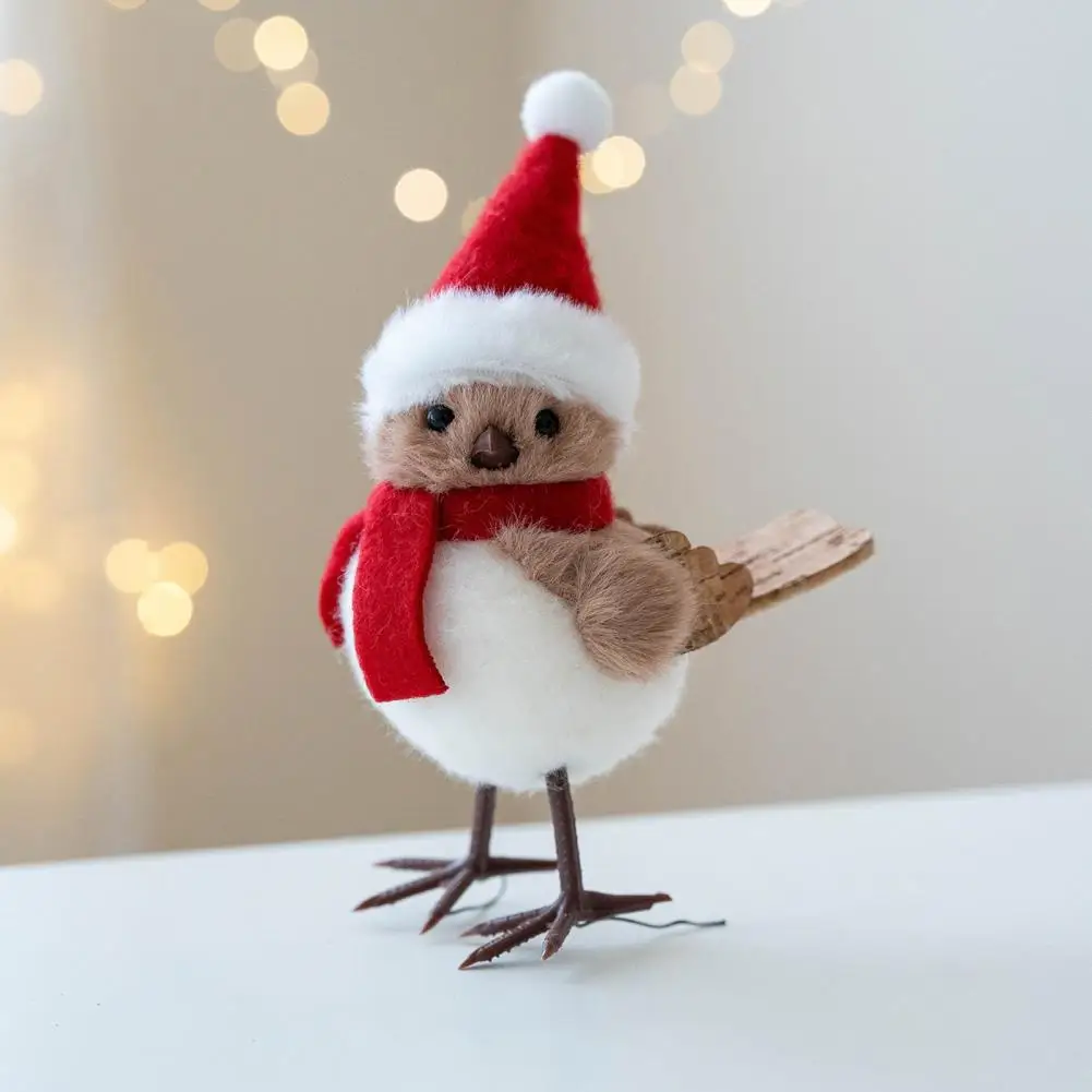 Holiday Ornament Christmas Ornament Bird with Santa Hat Plush Tiny Bird Figurine Festive Hanging Pendant for Home Garden Holiday
Holiday Ornament Christmas Ornament Bird with Santa Hat Plush Tiny Bird Figurine Festive Hanging Pendant for Home Garden Holiday
