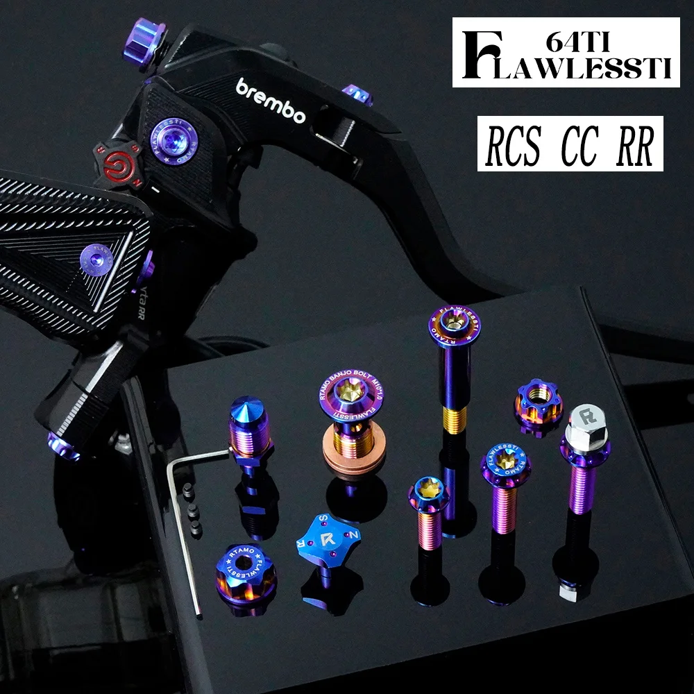 FLAWLESSTI Gr5 Titanium Bolt Brake Master Cylinder Bolt For Brembo CC RR
FLAWLESSTI Gr5 Titanium Bolt Brake Master Cylinder Bolt For Brembo CC RR