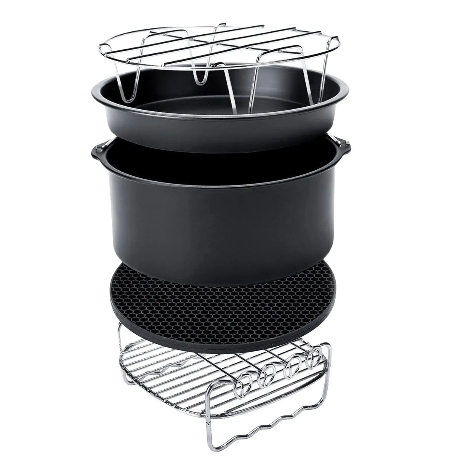 Accessories 9 Inch Set of 8 for 5.3/5.5/5.8/6/7/8 QT Deep Fryer General Purpose for with Non-stick Coating, Black
Accessories 9 Inch Set of 8 for 5.3/5.5/5.8/6/7/8 QT Deep Fryer General Purpose for with Non-stick Coating, Black