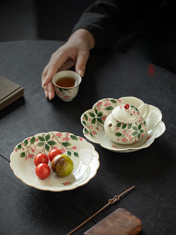 Hand-Painted Ceramic Tea Tray Six-Day Brand Tea Ceremony Accessories Tea Cake Fruit Tray Tea Pot Holder Chinese Culture
Hand-Painted Ceramic Tea Tray Six-Day Brand Tea Ceremony Accessories Tea Cake Fruit Tray Tea Pot Holder Chinese Culture