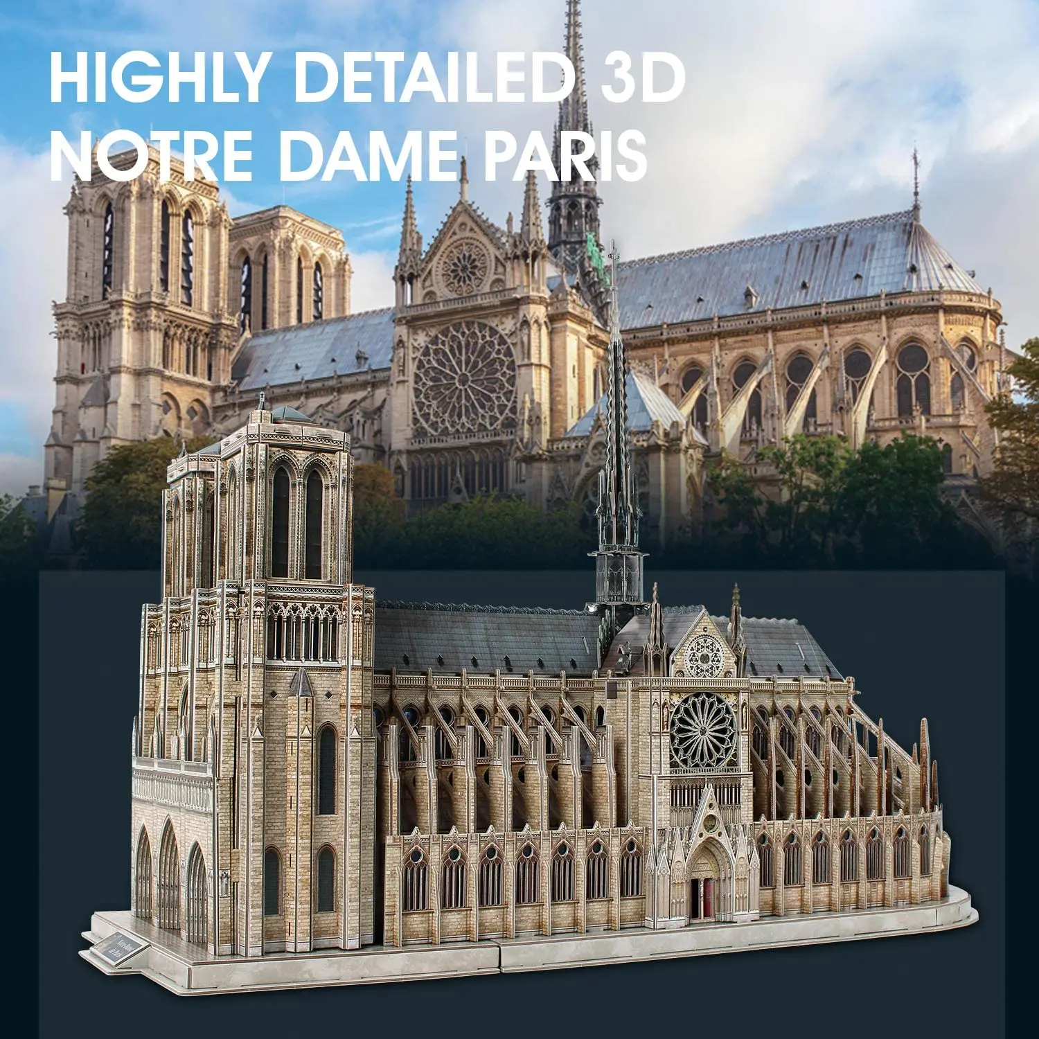 Notre Dame De Paris—Craftsmanship Edition 3D Model Puzzle 293Pcs, Proportionally Recreates the Classic Church, Showcasing the Stunning Interior, Holiday Gift, Desktop Countertop Decoration
Notre Dame De Paris—Craftsmanship Edition 3D Model Puzzle 293Pcs, Proportionally Recreates the Classic Church, Showcasing the Stunning Interior, Holiday Gift, Desktop Countertop Decoration
